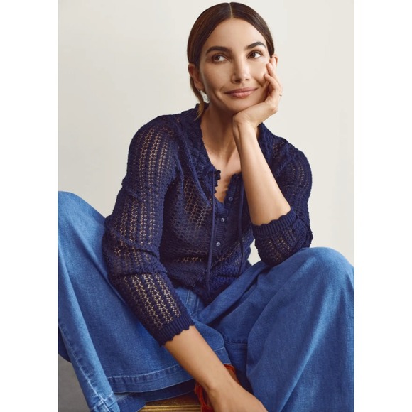 NWT Gap x DOEN High Waisted Wide Leg Denim Trousers Size 28 6 Jeans Pants Cotton - Picture 4 of 16